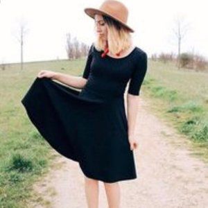 Solid Black LuLaRoe Nicole Dress XS